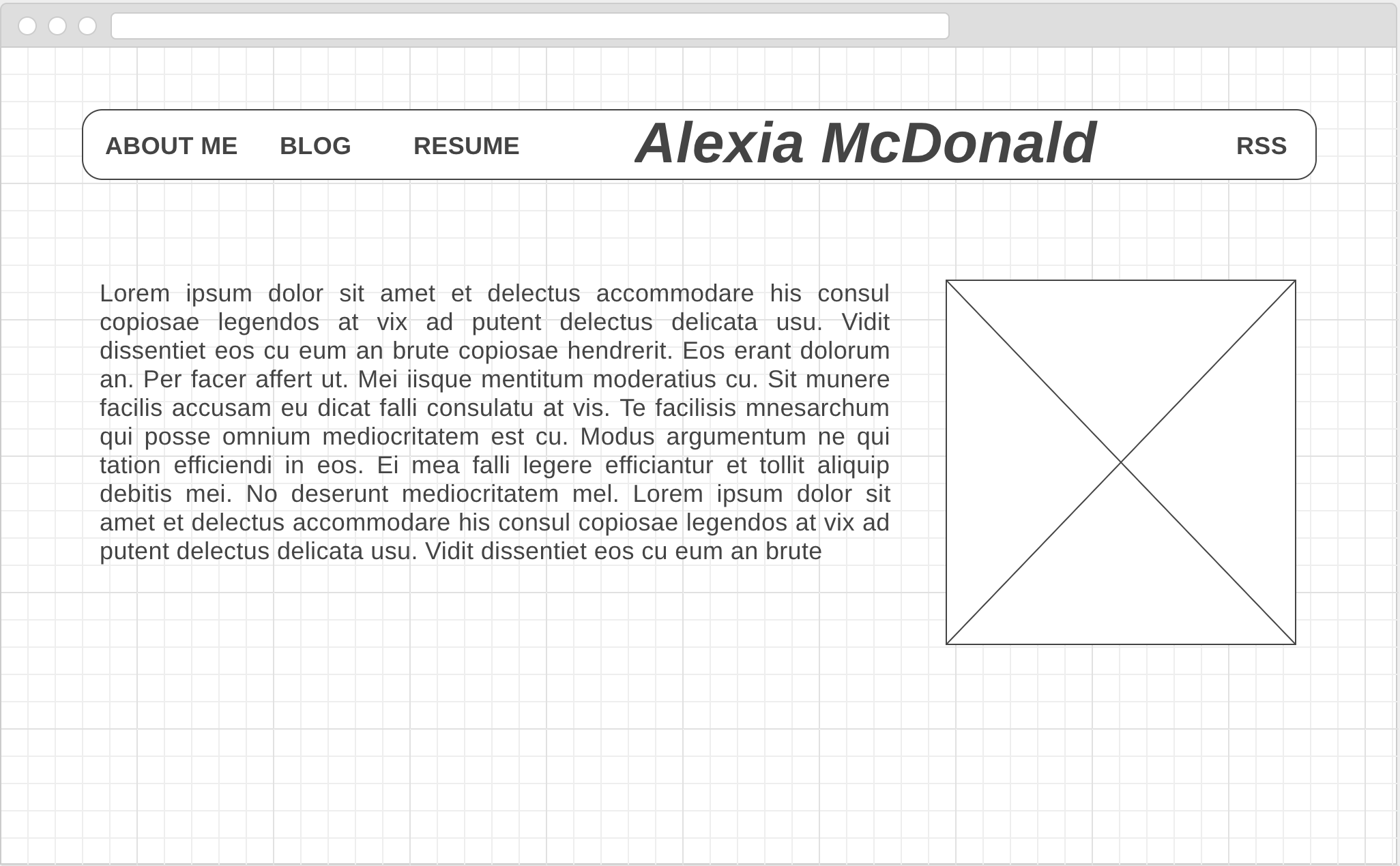 About Me Wireframe