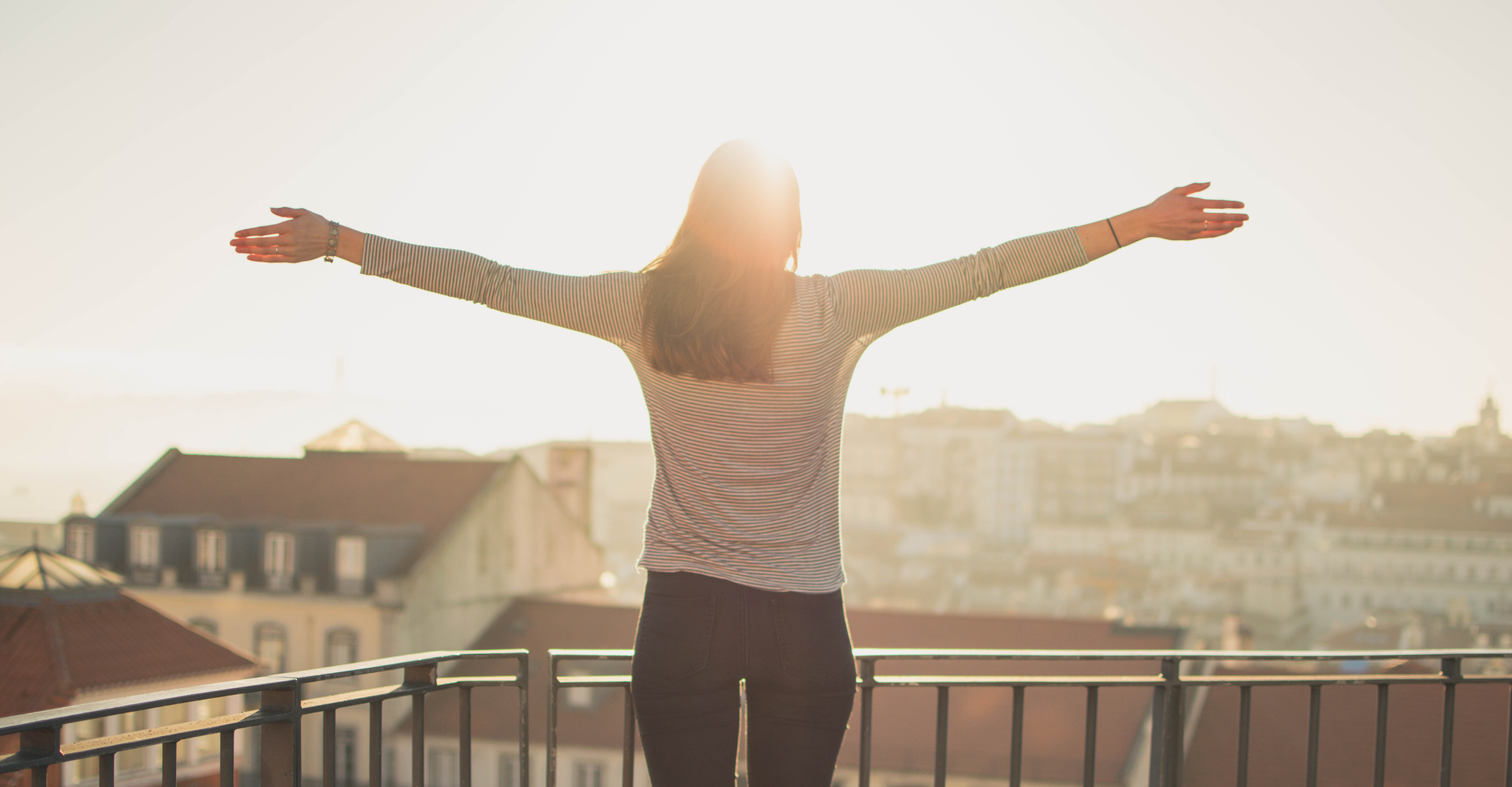 woman being free